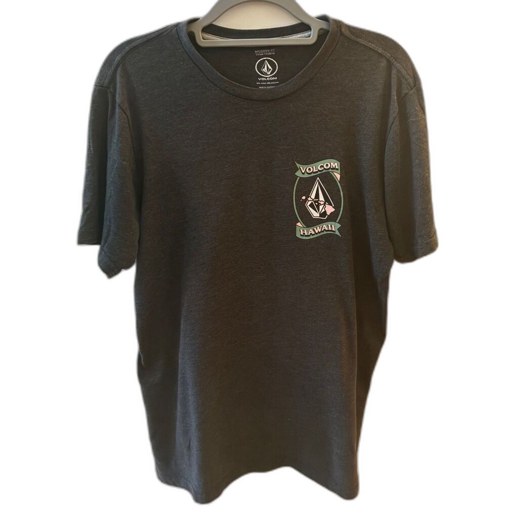 Volcom Hawaii Graphic T-Shirt Men’s Size M Charcoal Gray GUC